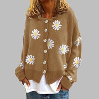 Fiona | Floral Knit Button Cardigan