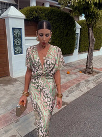 Solstice Copper Midi Dress