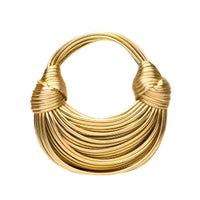 Gold Sculptural Top-Handle Bag