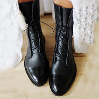 Sophia | Elegant Pointed Toe Lace-Up Ankle Boots