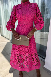 Elegant Lace Midi Dress