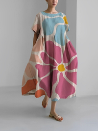 Floral Summer Maxi Dress - Multicolor