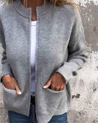 Bianca | Knitted Zip-Up Cardigan with Pockets