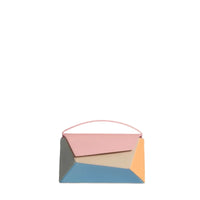 Geometric Color-Block Top-Handle Bag