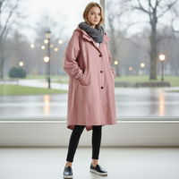 Ruth | Lightweight Water-Repellent Hooded Rain Jacket