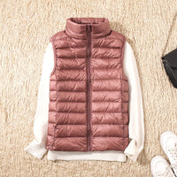 Sharon | Lightweight Padded Stand Collar Zip Vest