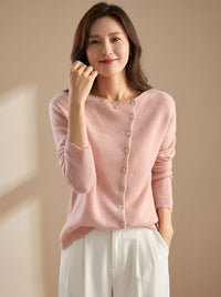 Elowen | Women's Asymmetrical Button-Front Cardigan