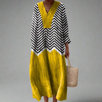 Juliana Geometric Pattern Midi Dress