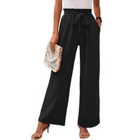 Soft Tie Waist Wide Pants