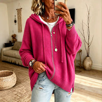 Xandra | Women's Oversized Hooded Zip Cardigan