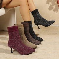 Chloe | Glitter Ankle Boots with Block Heel for Women