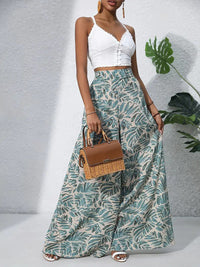 Floral High Waist Wide Leg Pants