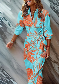 Trending Olivia – Printed Waist-Cinching Shirt Dress Style Upgrade