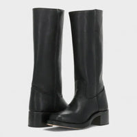 Livia | Women's Knee-High Boots with Retro Silhouette & Block Heel