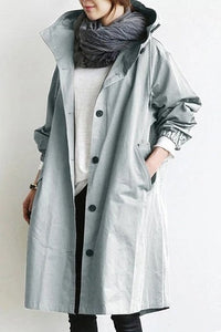 Abigail | Women's Oversized Hooded Longline Trench Coat