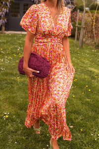 Elegant Meadow Mist Tiered Long Maxi
