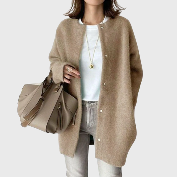 Chloé™ - Elegant Knit Fabric Cardigan