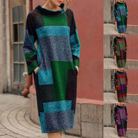 Tessa | Retro-Inspired Patchwork Maxi Dress