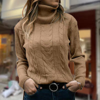 Wren | Cable-Knit Turtleneck Sweater with Ribbed Cuffs