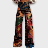Bold Patchwork Print Jeans
