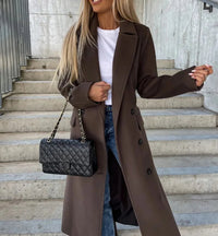 Katherine | Oversized Double-Breasted Coat with Lapel Collar