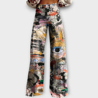 Vibrant Artistic Print Jeans