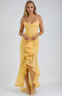 Chloe™ | Yellow Mesh Dress