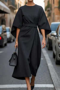 Top Rated Louise | Maxi Length Evening Dress with Belt Wardrobe Essential