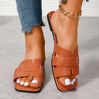 Valencia Sleek Slide Flat Sandals