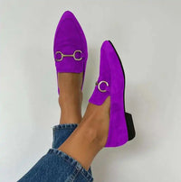 Suede Bit Detail Classic Loafers