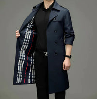 Nolan | Elegant Long Trench Coat for Men