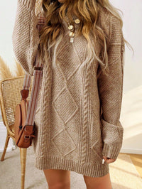 Abigail | Women's Cable Knit Sweater Dress