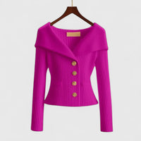 Allison | Women's Elegant Ribbed Button Cardigan