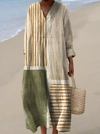 Alida - Printed Summer Dress Beach