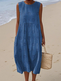 Palm Horizon Sara™ Pattern Midi Dress Coastal Collection