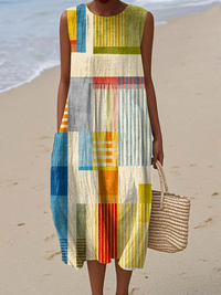 Eve™ Geometric Midi Dress Beach