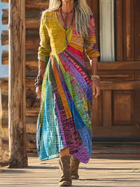 Luna | Bohemian Radiance Patchwork Maxi