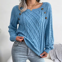 Lennie | Women’s Cable-Knit Sweater with Decorative Buttons