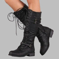 Retro | Women’s Lace-Up Boots with Buckle