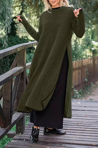 Maren | Women's Longline Sweater Dress with Asymmetrical Hem