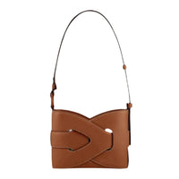 Belt-Accent Shoulder Bag