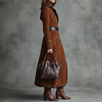 Vivienne | Long Double-Breasted Trench Coat for Women