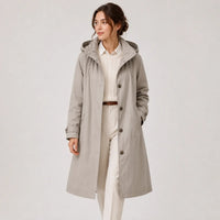 Hannah | Women's Hooded Water-Repellent Longline Coat