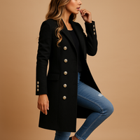 Amelia | Women's Long Double-Breasted Trench Coat