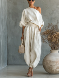 Off-Shoulder Two-Piece Summer Set