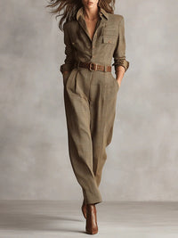 Anna | Checked elegant jumpsuit