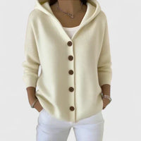 Amanda | Women's Hooded Button-Front Knit Cardigan