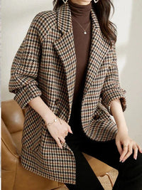 Barbara | Classic Long Plaid Womens Coat