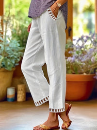 Wren – Relaxed Contrast Trim Cropped Pants