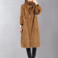 Gabrielle | Women's Turtleneck Knit Midi Dress